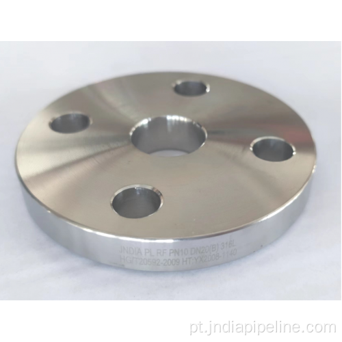 Flange de placa de aço inoxidável PN10 RF